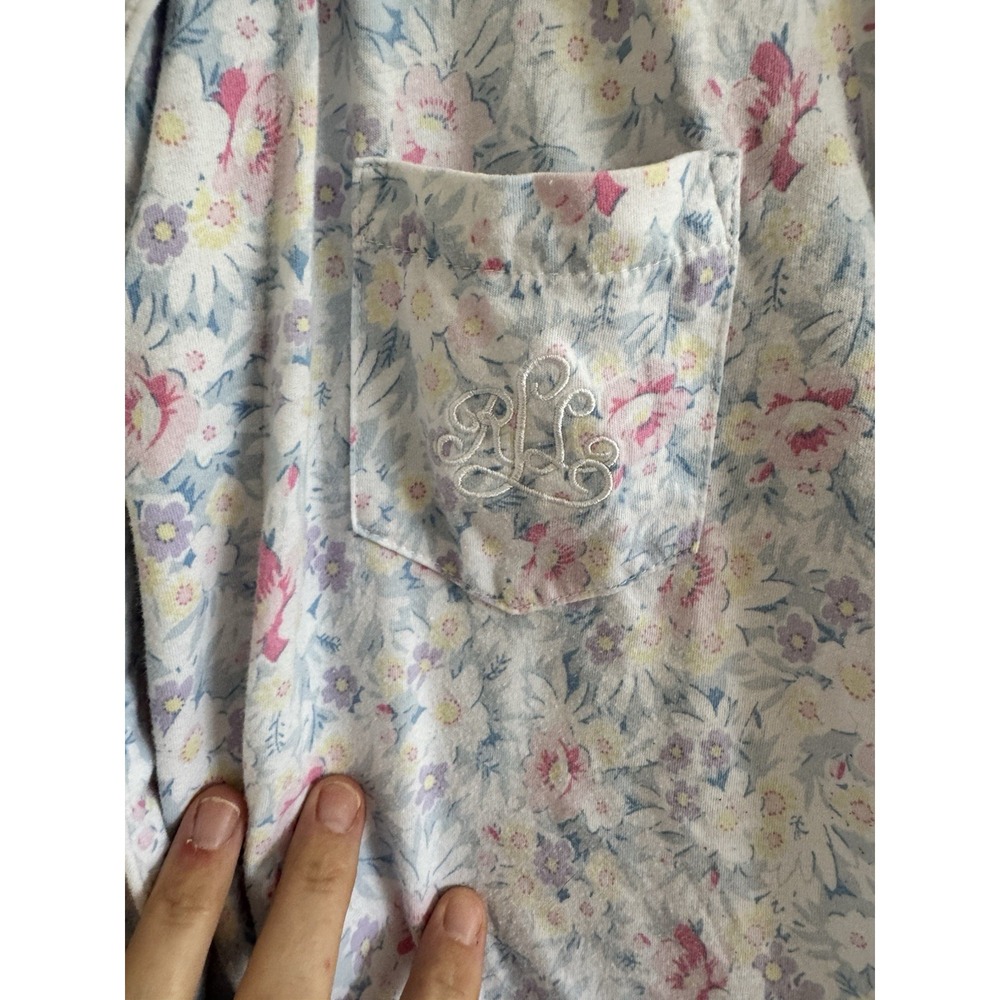 Ralph Lauren Vintage Sleep Set Pajamas Women's Xl Pjs Cute Floral Sweet Flirty - Picture 2 of 7